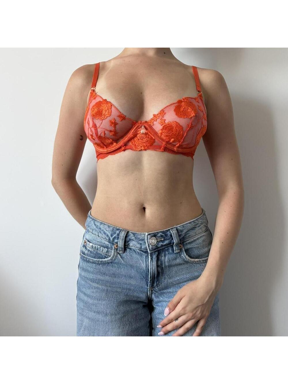 Women's Orange Bra